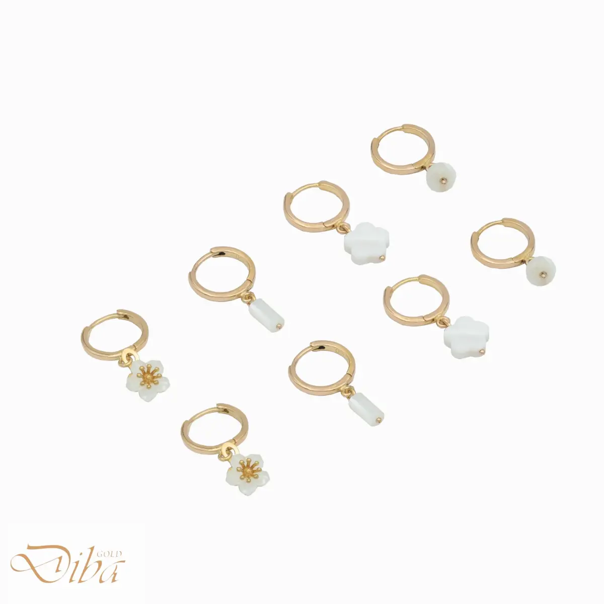 گوشواره طلا حلقه ای آویز