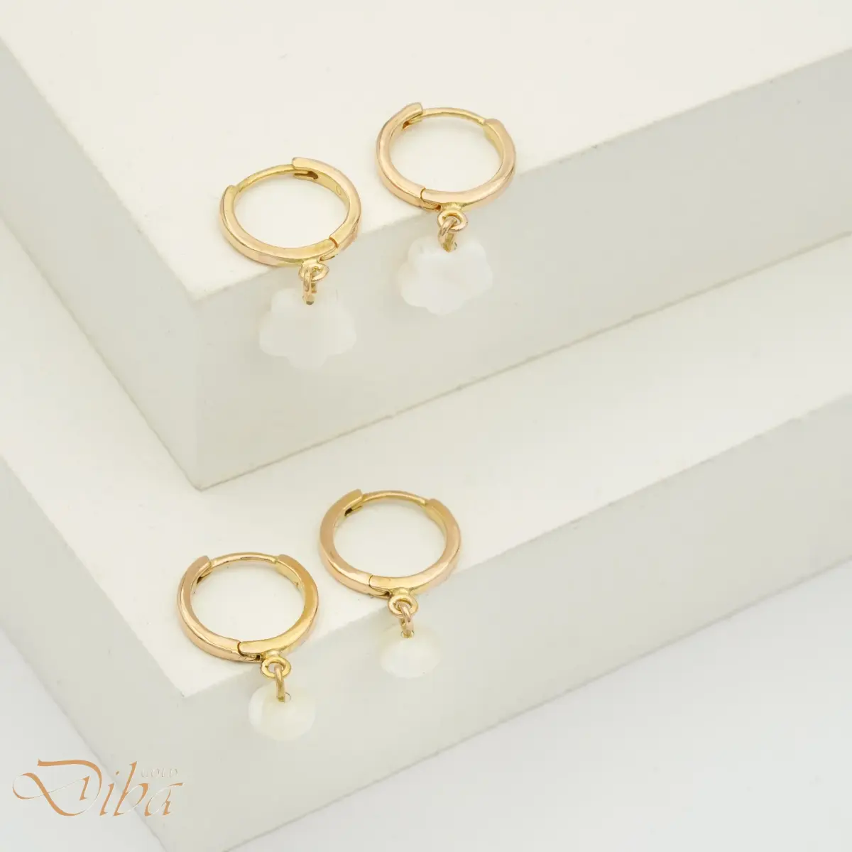 گوشواره طلا حلقه ای آویز