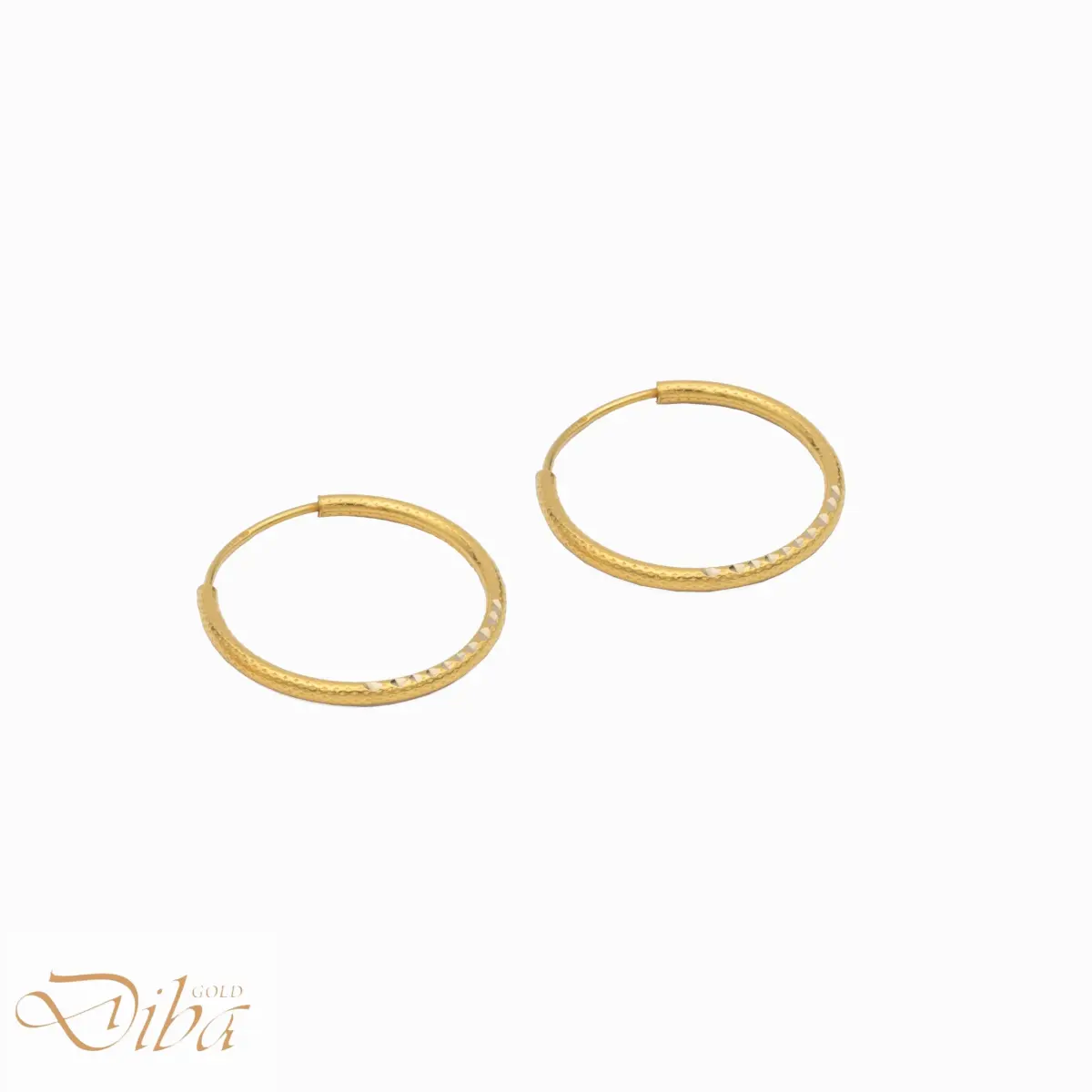 گوشواره طلا حلقه‌ای تراش