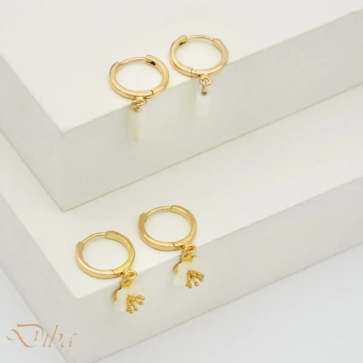 گوشواره طلا حلقه ای آویز