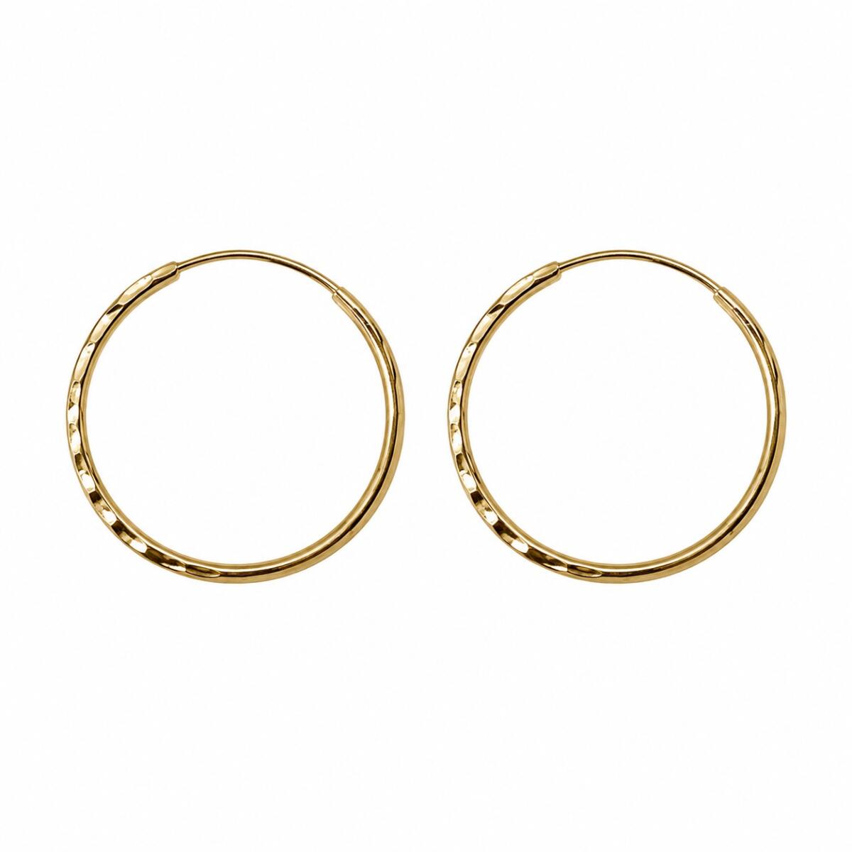 گوشواره طلا حلقه ای موج دار