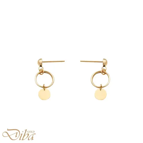 گوشواره طلا دو دایره