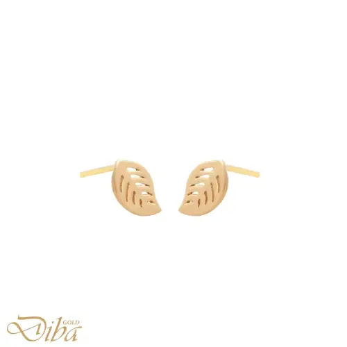 گوشواره طلا میخی برگ