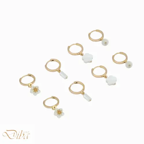 گوشواره طلا حلقه ای آویز