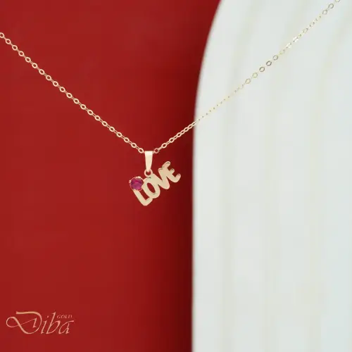 پلاک طلا LOVE 2