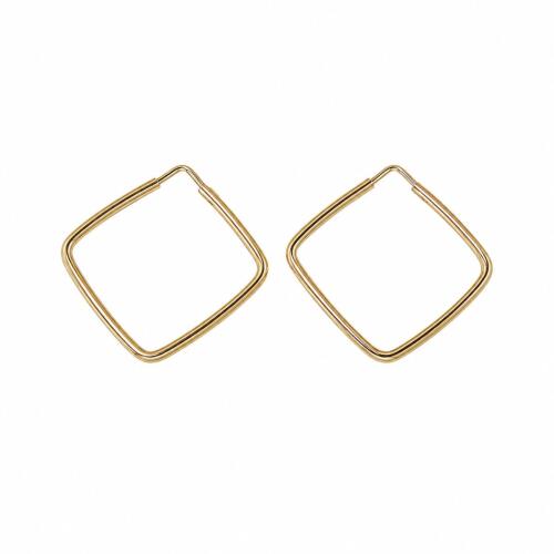 گوشواره طلا حلقه ای مربع ظریف 2