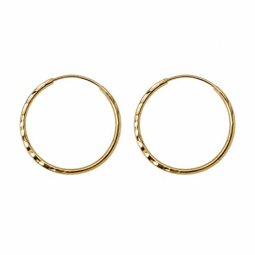 گوشواره طلا حلقه ای موج دار