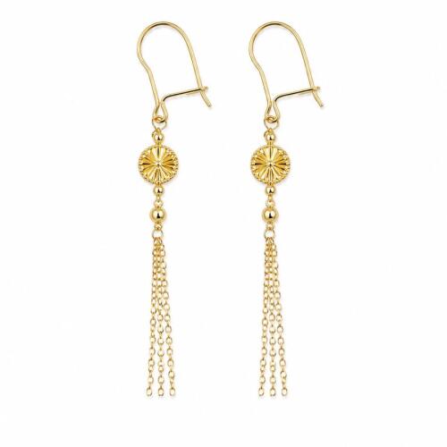 گوشواره طلا حلقه ای دایره تراش