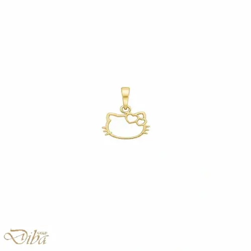 پلاک طلا کیتی قلبی