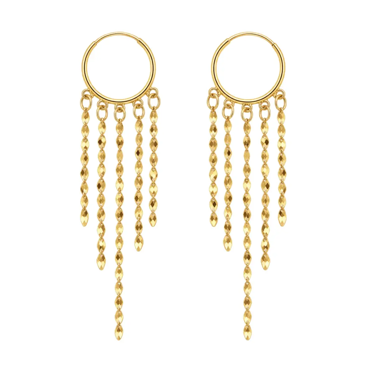 گوشواره طلا حلقه ای روکو