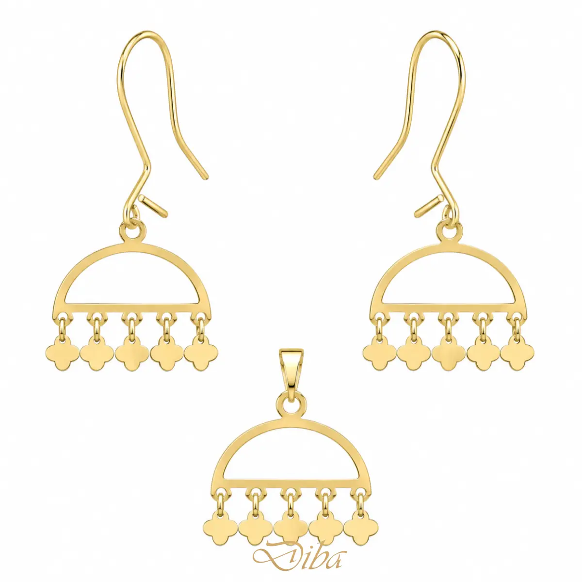 نیم ست طلا خلیجی-3