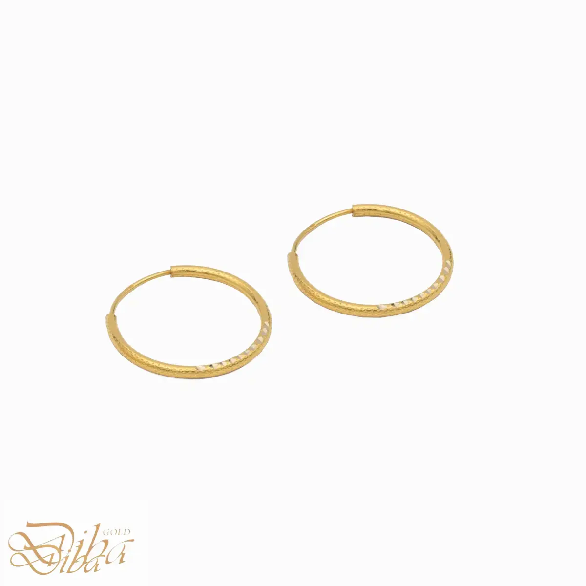 گوشواره طلا حلقه‌ای تراش
