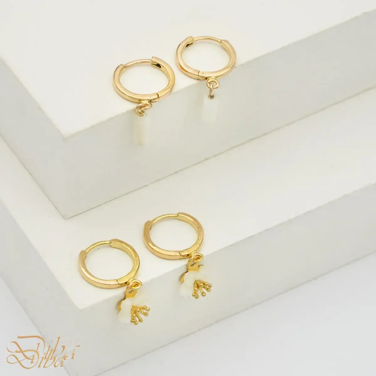 گوشواره طلا حلقه ای آویز